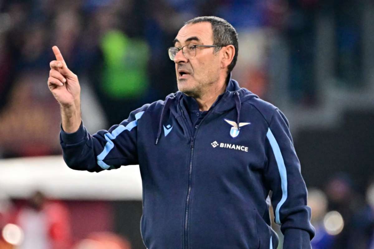 L'allenatore della Lazio Maurizio Sarri