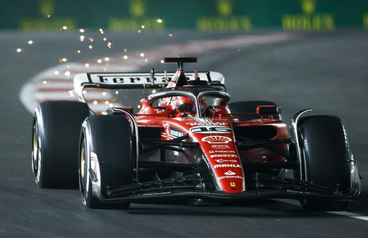 Leclerc a bordo della sua monoposto Ferrari