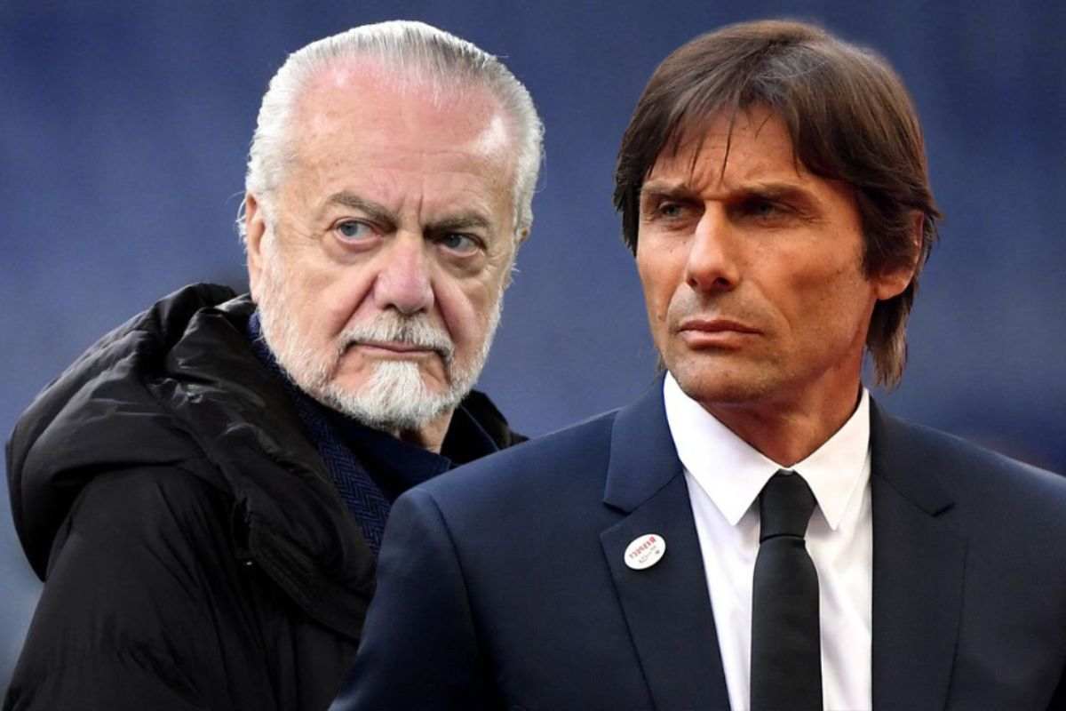 Presidente del Napoli e l'Allenatore Conte